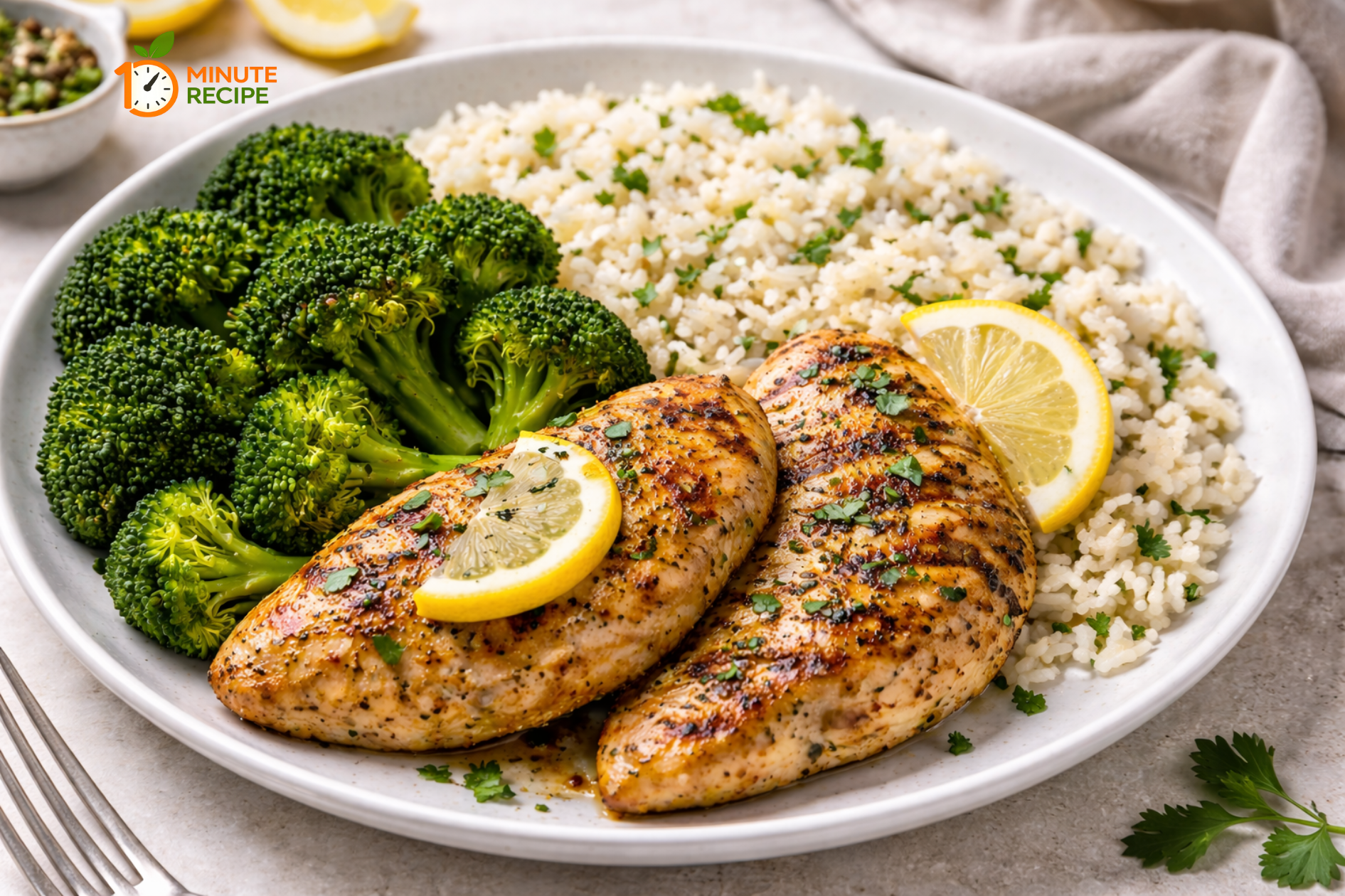 Lemon Herb Grilled Chicken with Rice — Easy Healthy Dinner Ready in 30 Minutes